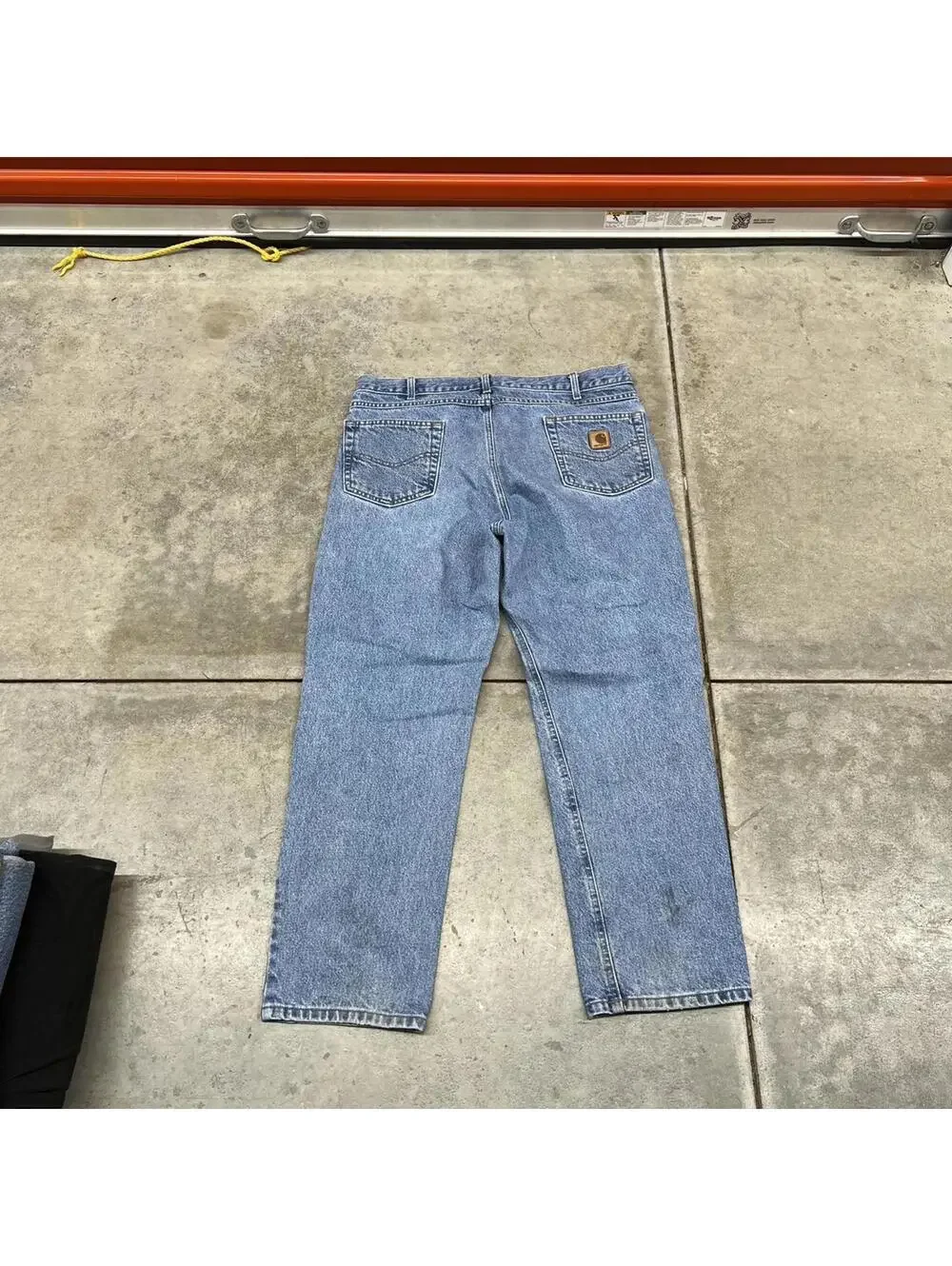 vintage carhartt faded blue relaxed baggy fit jeans size 38 x 30
